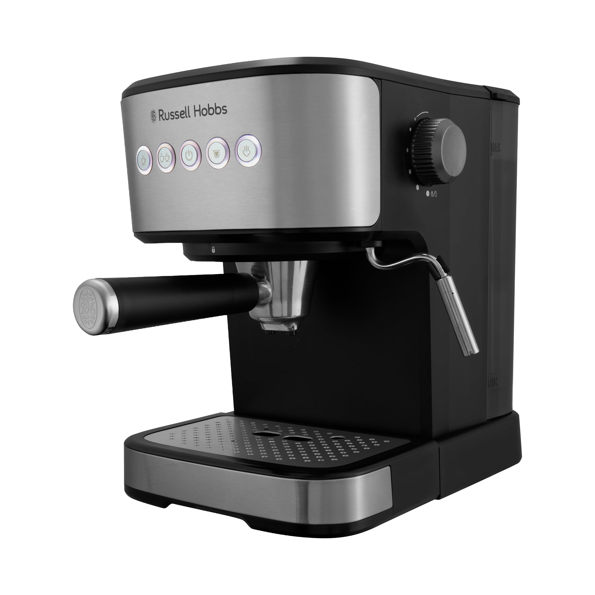 Russell Hobbs Heaton, machine à café expresso 2-en-1, 15 bars, mousseur à lait