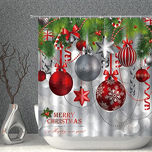 AMNYSF - Cortina de ducha de tela de poliéster impermeable de 70 x 70 cm con ganchos, diseño de flores de caballo de panda