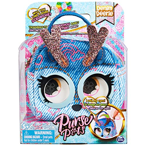 Purse Pets- Monedero Mascotas Micro REH Mini-Täschchen-mit rollenden Augen, Am Henkel zu tragen Oder Zum Anhängen, AB 5 Jahren, Individual, Color Denim deerie (Spin Master 6062305) Cover