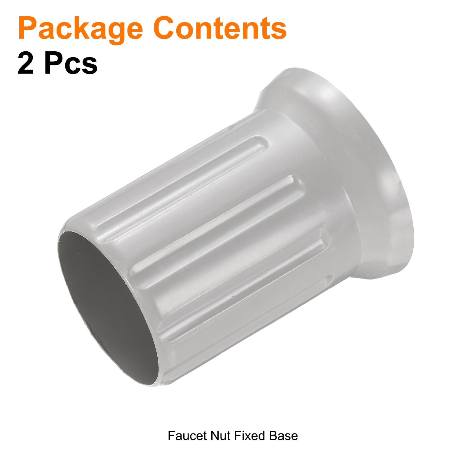 QUARKZMAN 2 Piezas Base Fija De Tuerca Para Grifo ID 1.18" x H 2.32" Tuerca De Fijación De Plástico Para Grifo Ensamblaje Fijo De Grifo Para Cocina Y Baño Gris