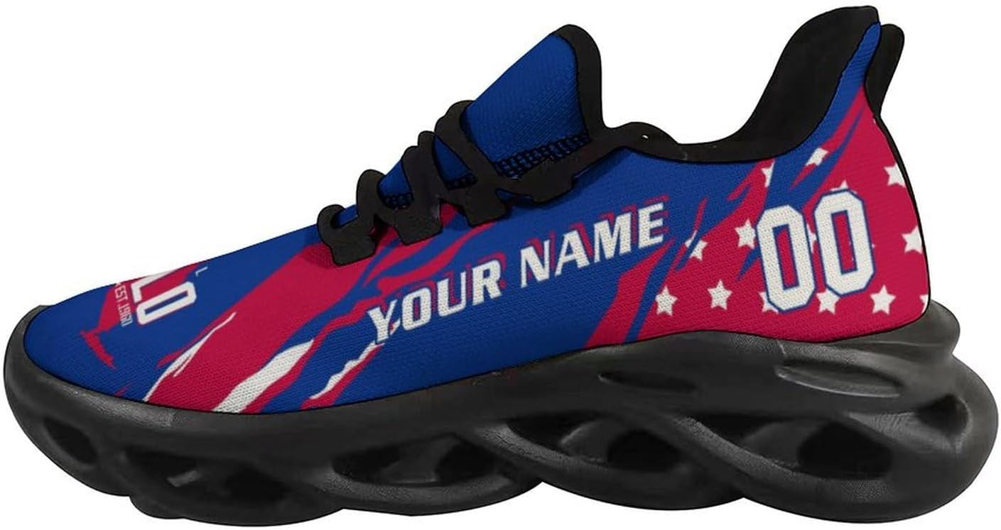 Custom Football Sneakers Personalized Breathable Fan Gift Add Name & Number Workout Athletic Gym Slip-on Shoes for Men Women - Image 4