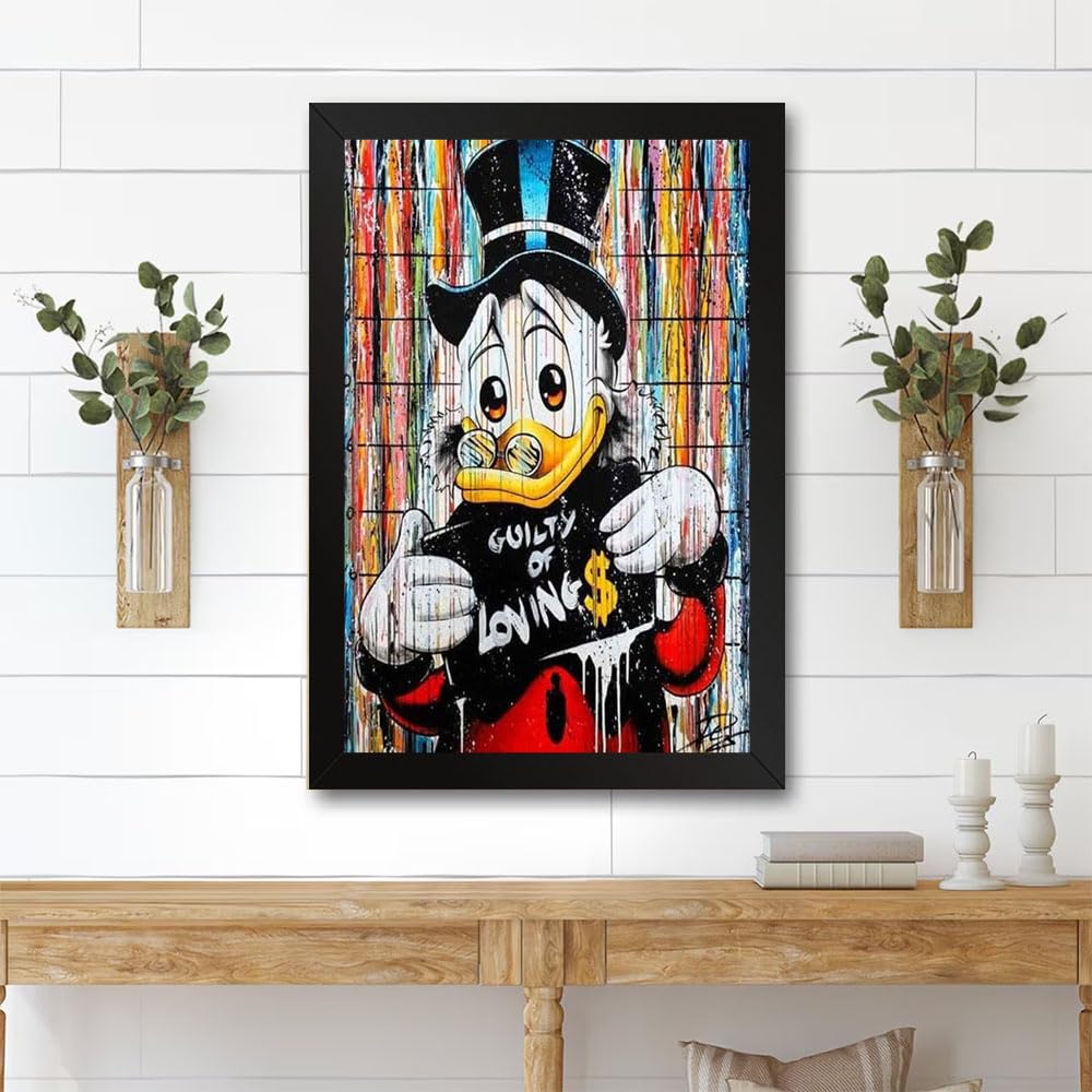 GADGETS WRAP Printed Photo Frame Matte Painting for Home Office Studio Living Room Decoration (11x14inch Black Framed) - Scrooge Guilty Of Loving