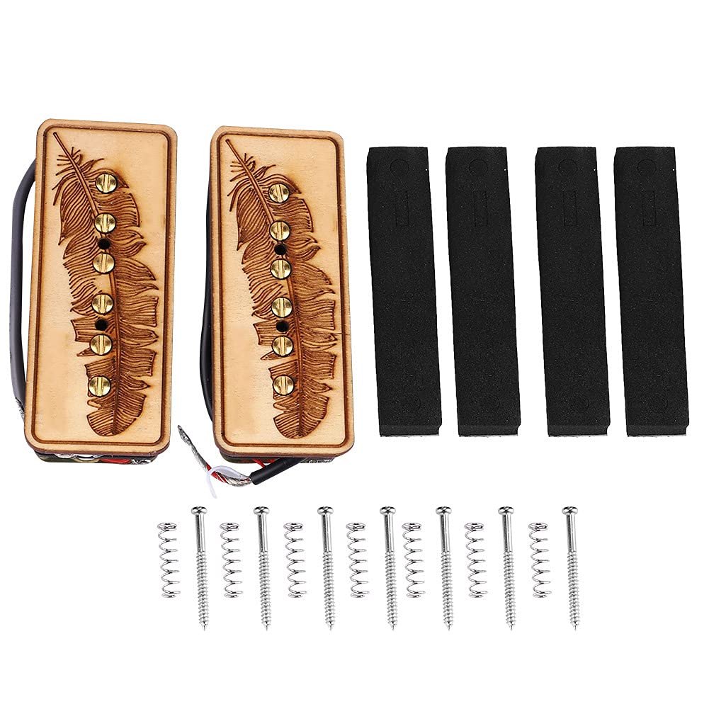 GMB213 Pickup per chitarra elettrica Materiale plastico Design di circuiti elettronici di precisione Pickup al manico a ponte Feather Wood SS per musicisti jazz Uscita tono morbido