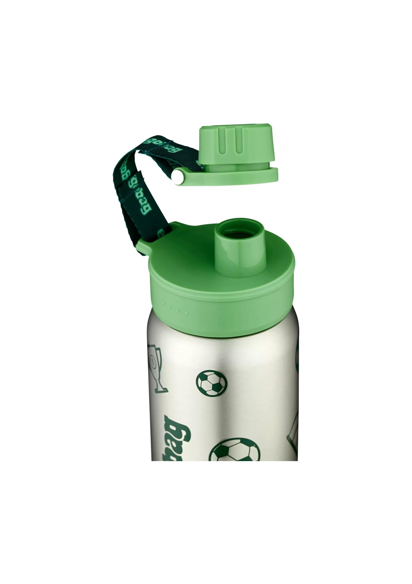 ergobag Gourde en acier inoxydable avec différents motifs pour enfants, 500 ml, sans BPA, étanche, facile à nettoyer Vert
