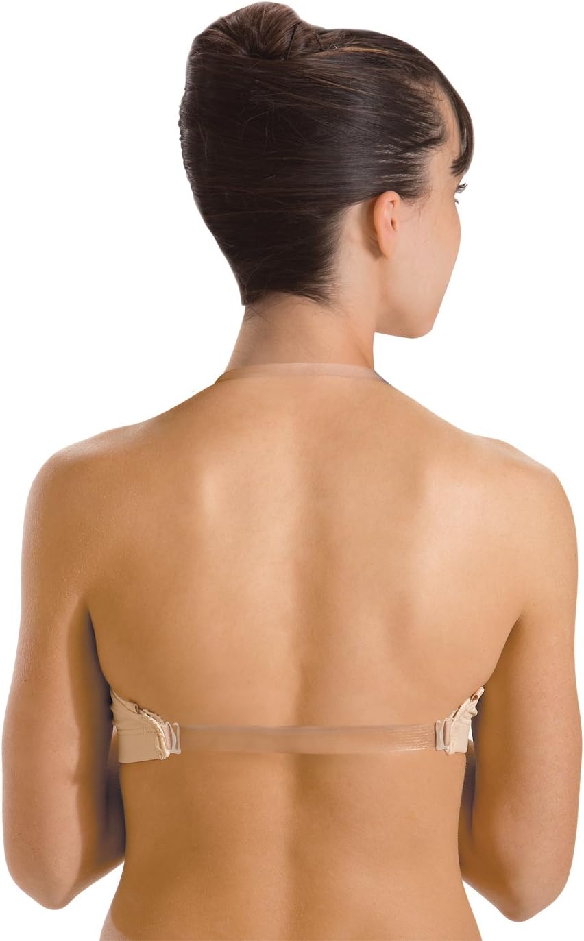 Motionwear Underwear Convertible Clear Strap Bra, Nude, Large Child - Image 3