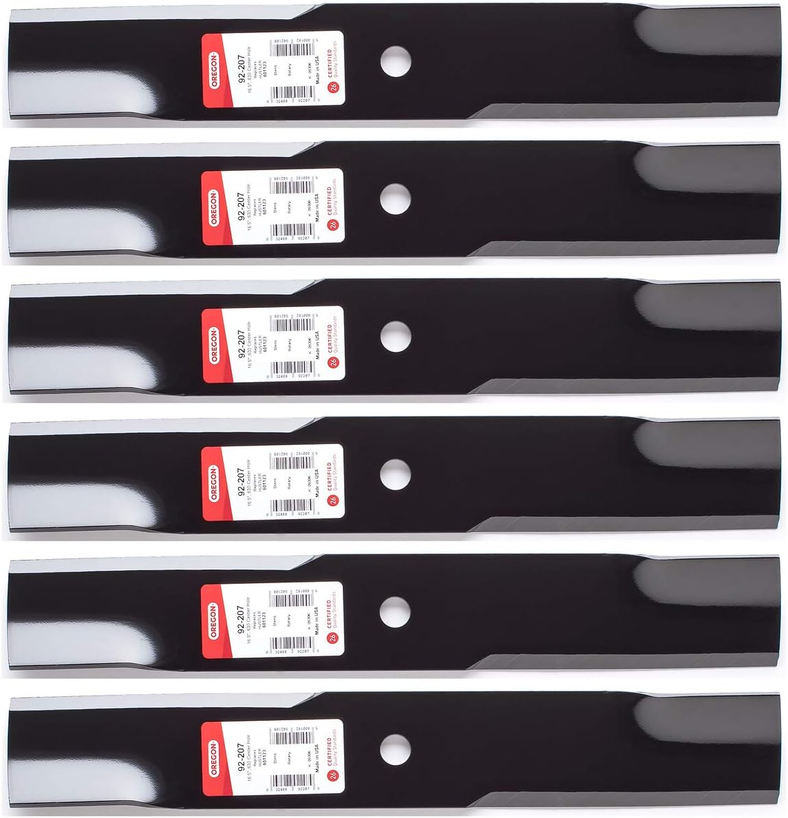 Oregon 6PK 92-207 Replacement Blades for 48" Hustler 795757, 796623, 796631