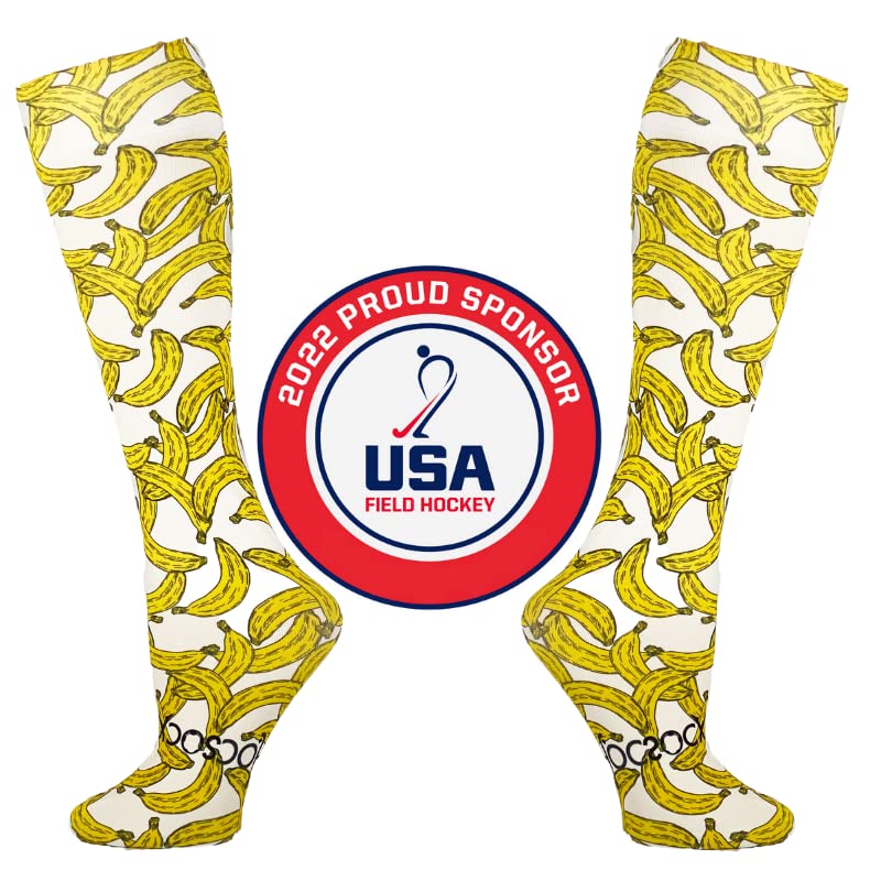 Hocsocx Bananas Socks Performance Liner Moisture-Wicking Protection for Field Hockey, Ice Hockey, and Soccer3