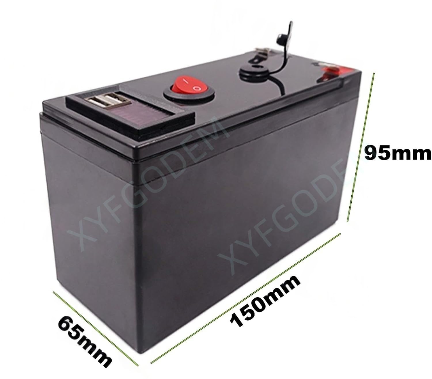 Batería Litio 12 voltios 6Ah 8Ah 10Ah Recargable Iones con Sistema de gestión (BMS) para patinetes Infantiles iluminación Emergencia y Kits Repuesto para Luces solares
