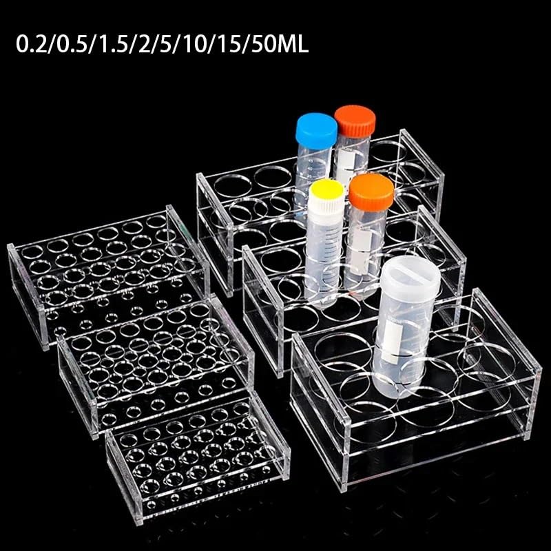 Soporte acrílico para tubos de ensayo, Gradilla for tubos de ensayo 40/24 orificios 0,2-50 ML 6-30 mm(Diameter 30mm)