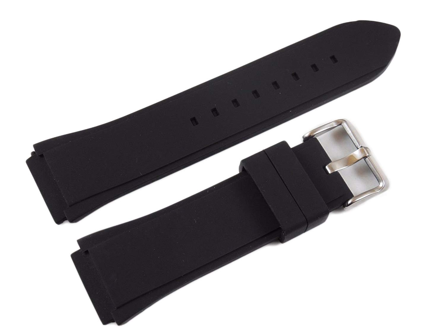 g24 Compatible Black Rubber Watch Strap Band