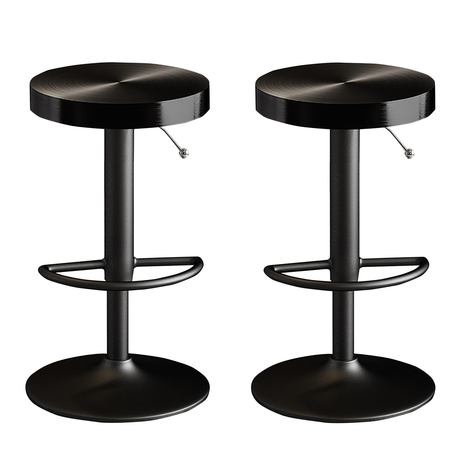 Tabourets de bar réglables au design moderne et finition métal haut de gamme