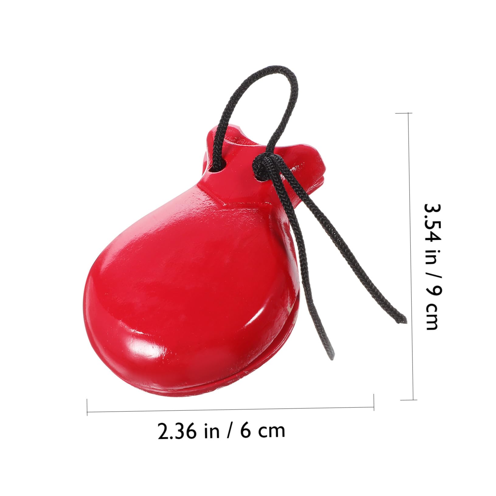 Didiseaon 2 paia Castagnette in Legno per Nero e Rosso Strumento Percussione con Suono Nitido e Resistente per Sviluppo Ritmo Musicale e Giochi Educativi