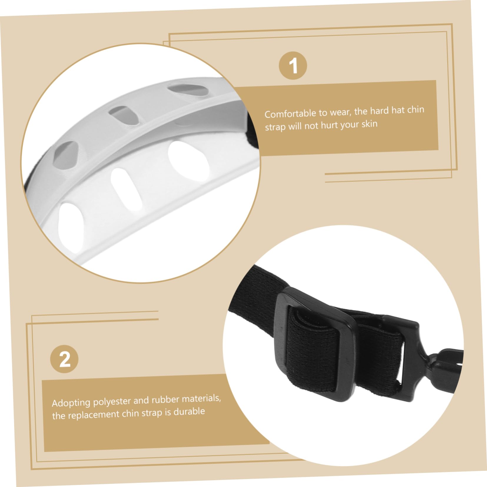 OSALADI 2sets Chin Belt for Helmet Hard Hat Chin Straps Adjustable for Safety 3pcs*2
