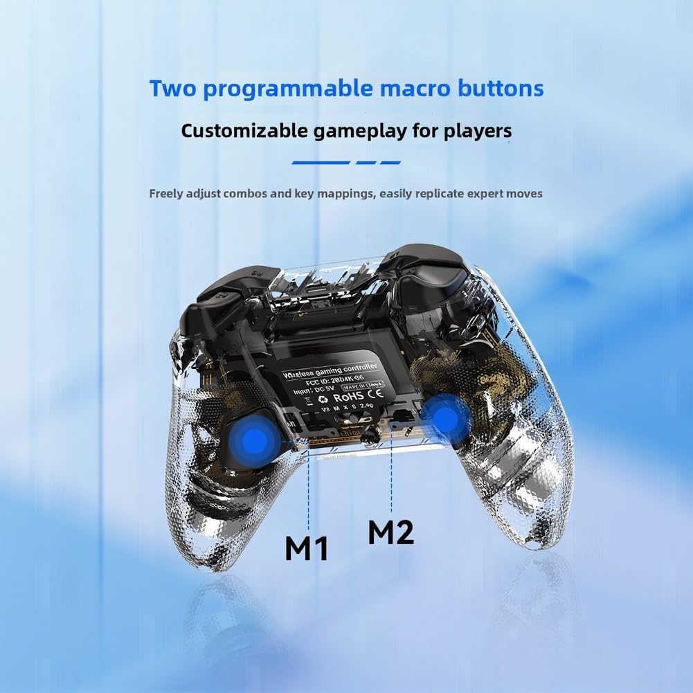 Controlador de juego inalámbrico, joystick de fibra de carbono, efecto Hall, disparadores, controlador de juegos móvil para teléfonos inteligentes y tabletas