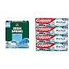 Irish Spring Icy Blast Bar Soap for Men, Mens Soap, Smell Fresh and Clean 12 Hours, Men Bars Washing & Colgate Max Fresh Whitening Toothpaste with Mini Strips, Clean Mint Toothpaste for Bad Breath