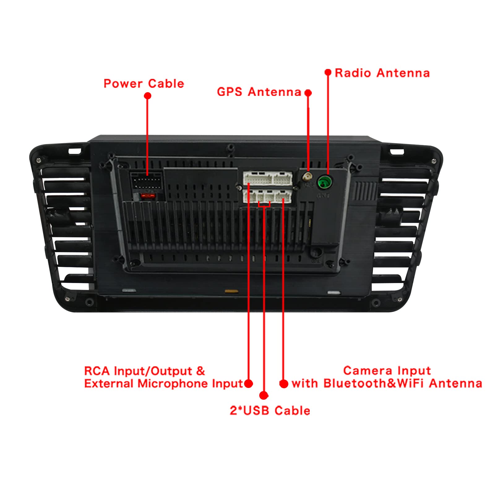 LEXXSON Carplay Radio para la Radio Android Subaru Outback 2004-2009 con Pantalla táctil GPS WiFi Integrado Bluetooth Control del Volante USB Player 2G DDR3 + 32G NAND