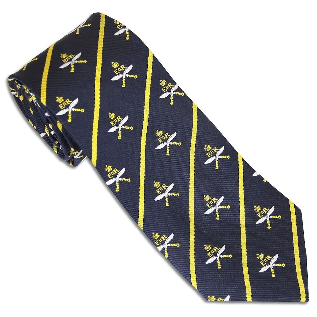 10 QOGLR (Queen's Own Gurkha Logistic Regiment) Silk Tie Blue/Yellow