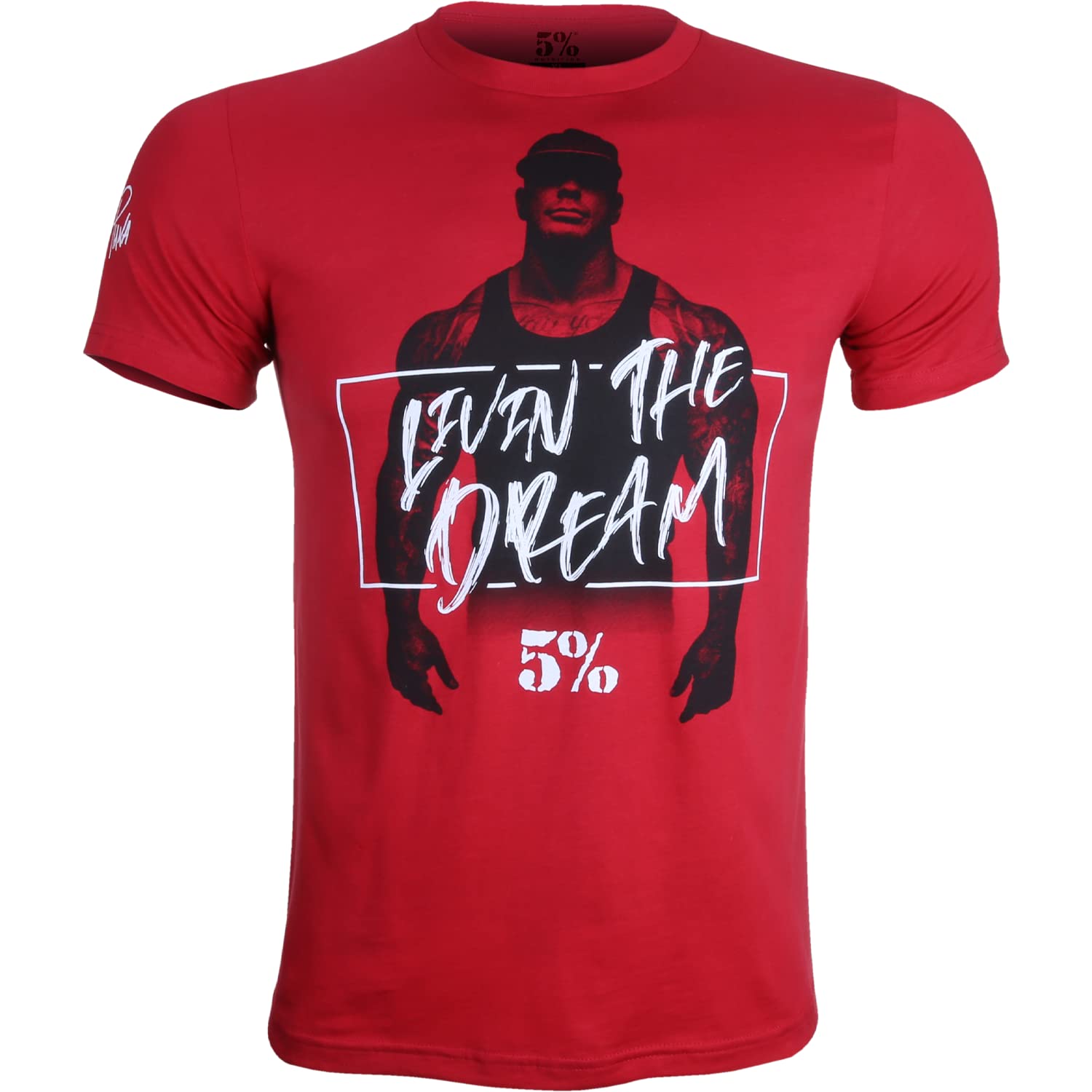 5% NutritionRich Piana Weightlifting Workout T-Shirt Gym Tee Muscle Shirt Cotton