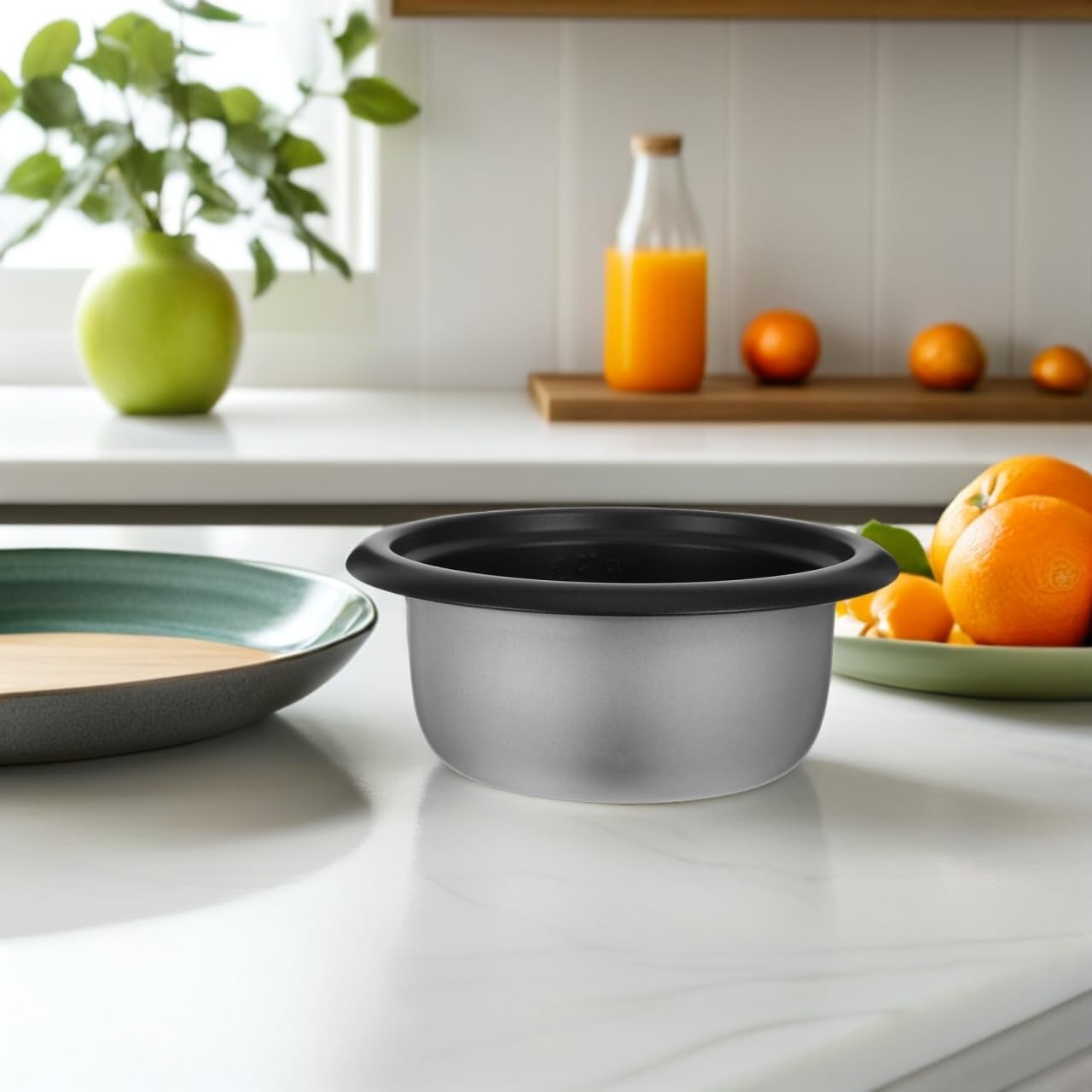 Unomor 1.5L Rice Cooker Inner Pot Replacement Non-Stick Aluminum Alloy Cooking Bowl for Even Heating Rice Soup Cake Maker 8.27 Inches
