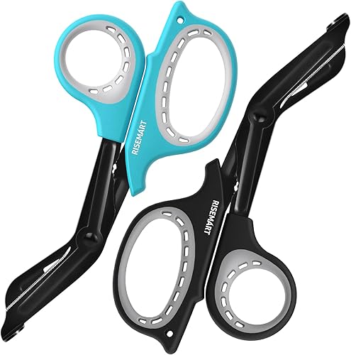 Tijeras de trauma  Tijeras médicas vendaje para enfermeras, 7.5 pulgadas, cuchillas antiadherentes recubiertas de fluoruro, tijeras de enfermería, disponible en Yaxa Peru