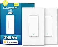 Vista 9 de meross Interruptor de luz inteligente compatible con Apple HomeKit, Siri, Alexa, Google Assistant y SmartThings, interruptor de luz Wi-Fi de 2.4