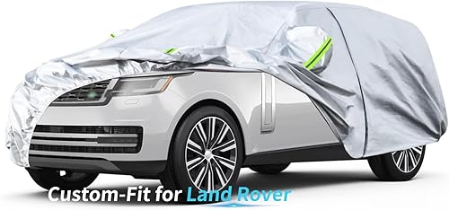 Ajuste personalizado para Land Rover, funda de automóvil de 7 capas impermeable para todo tipo de clima, para exteriores, cubierta completa contra