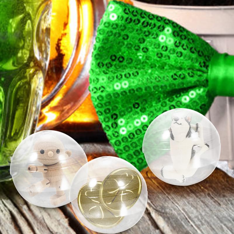 STOBAZA Confezione da 20 palline in plastica trasparenti e riempibili, capsule rotonde da 8 cm, per macchine per artigli, giocattoli, conservazione e decorazione