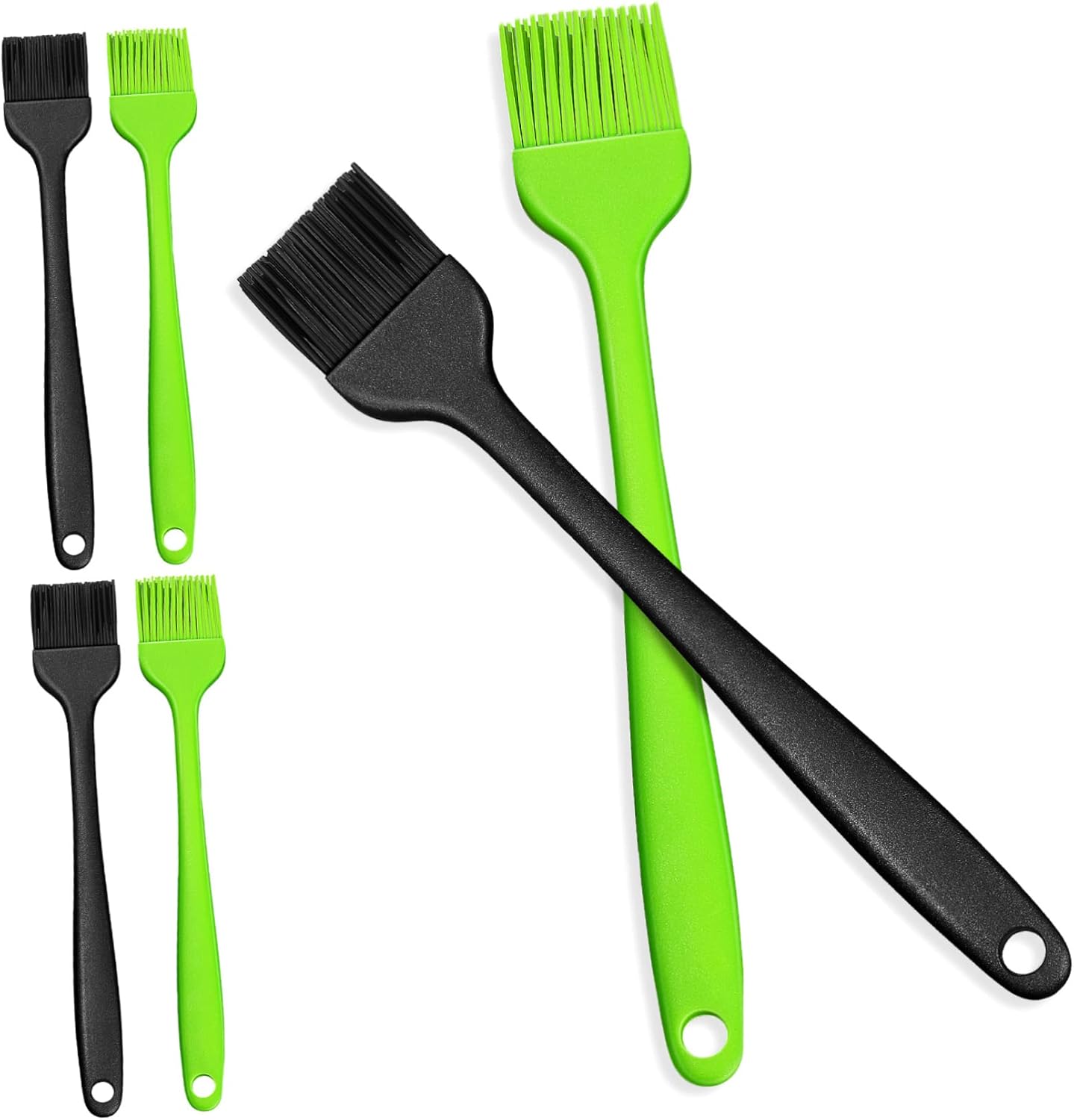 6pcs Oil Brush Meat Grilling Brush Silicone Cakes Brush Skateboard Hardware Silicone Pastry Brush Portable Grills Kitchen Brush One Body Applicator Brush