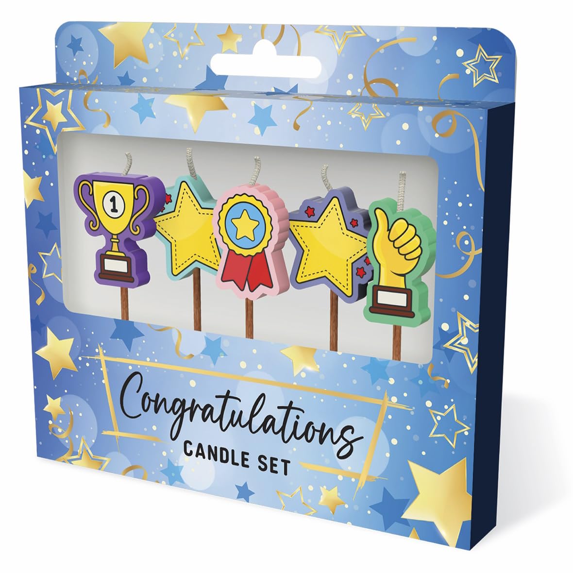 Global Journey Gifts Birthday Cake Celebration Adults Fun Novelty Candle Set (Congratulations)
