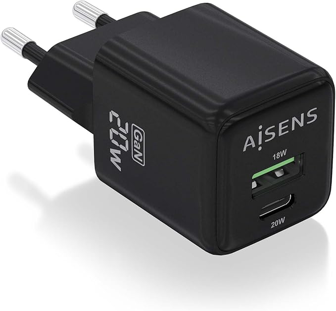 Cargador GaN QC4 USB-A + USB-C