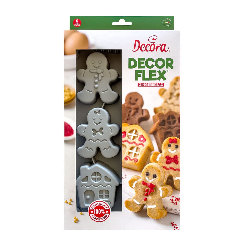 Decora 9260403 Silicone Gingerbread Mould 6 Cavities