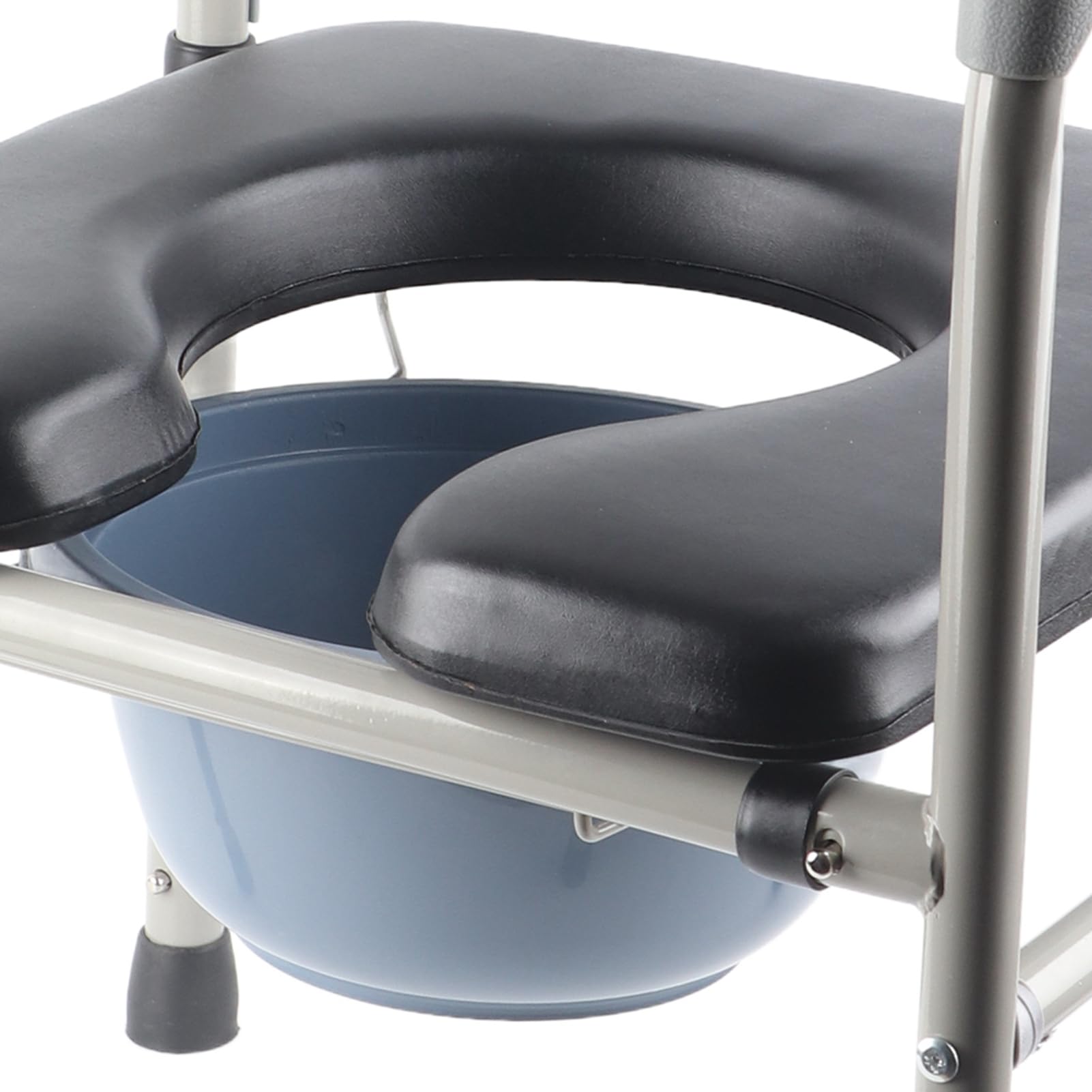 Garosa Sedia da Toilette per Adulti, Design Leggero in Lega di Alluminio con Vaso Rimovibile, Altezza Regolabile per Uso Sul Comodino e in Bagno