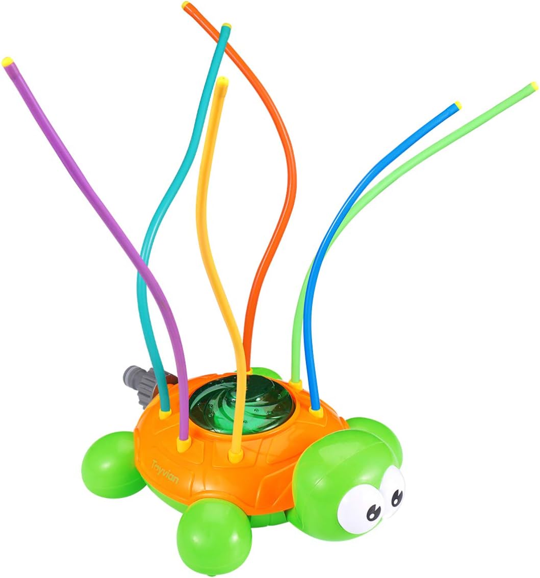 NUOBESTY Turtle Water Spray Sprinkler- Backyard Spinning Turtle Sprinkler Toy for Outdoor Summer Backyard and Lawn