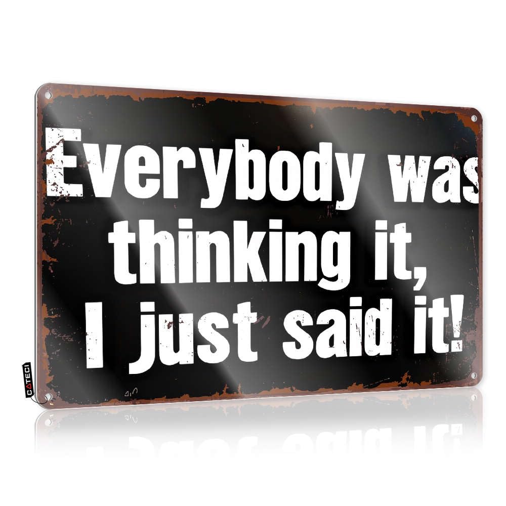 Decaor Name Funny Wall Art | Everybody Was Thinking It, I Just Said It! Inappropriate For Patio Living Room(30X40CM)