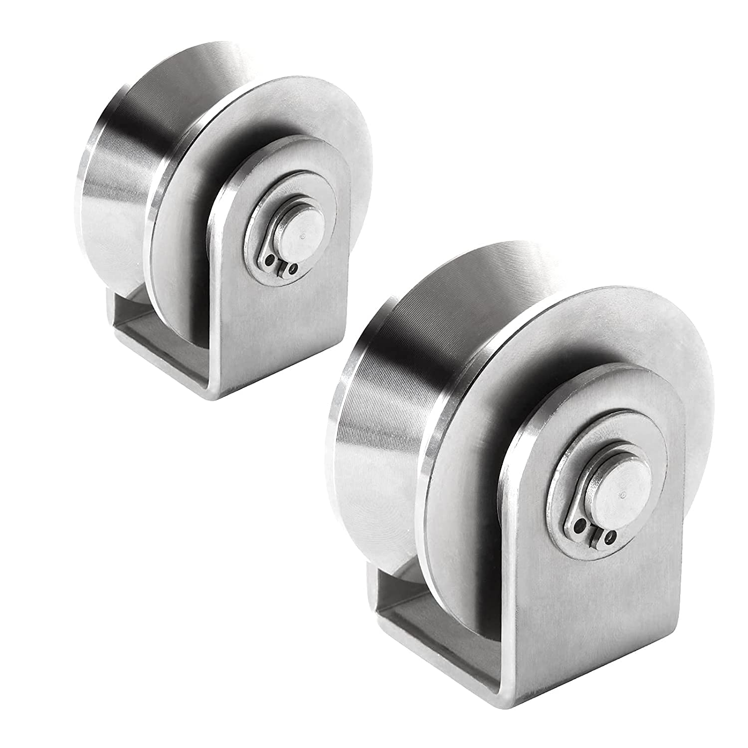 Buy 2 Inch Stainless Steel V Groove Pulley Wheel, 2PCS Heavy Duty