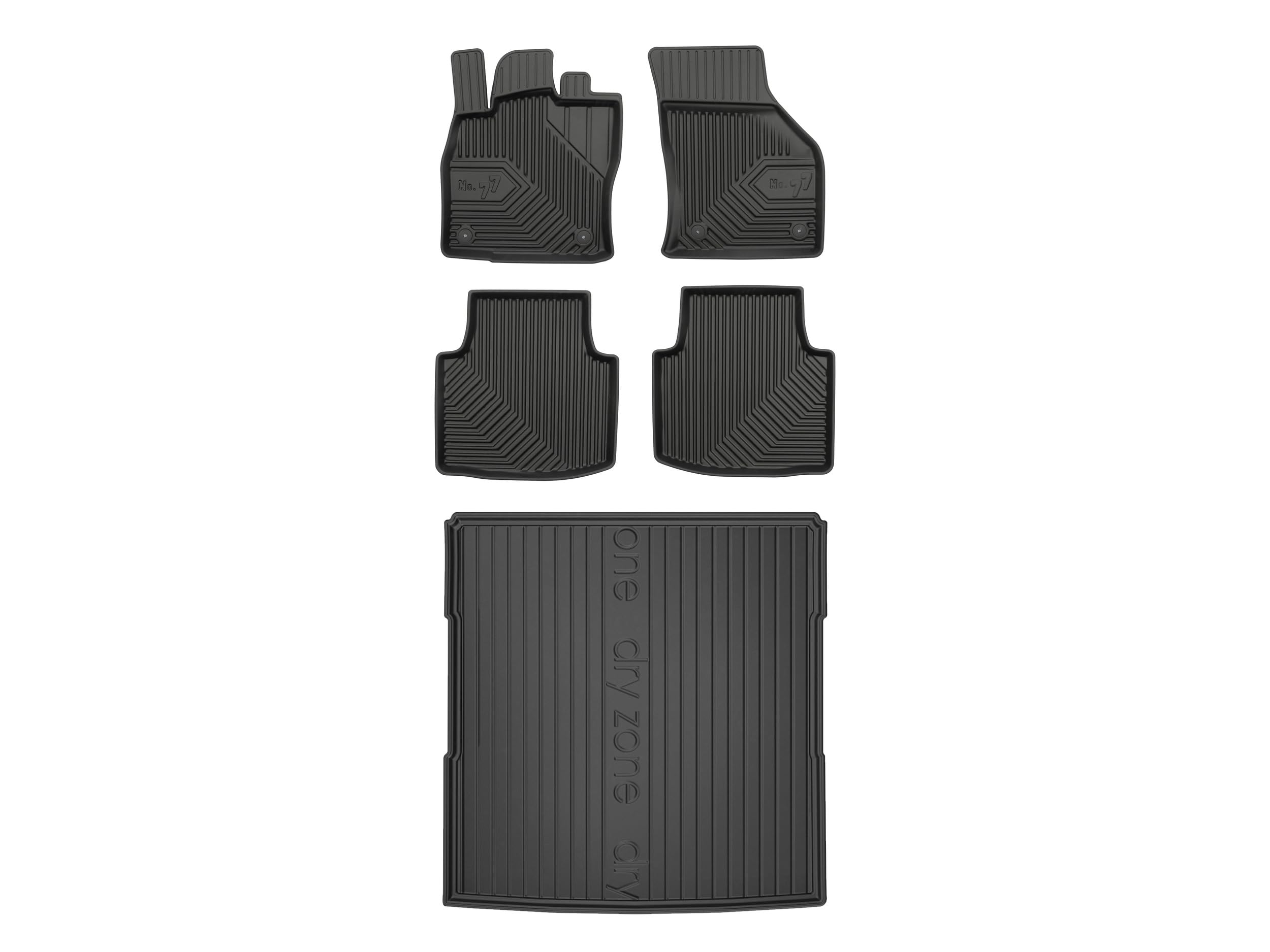 Dywaniki 3D + mata bagaznika kompatybilne z Skoda Superb III, TPE, NO77