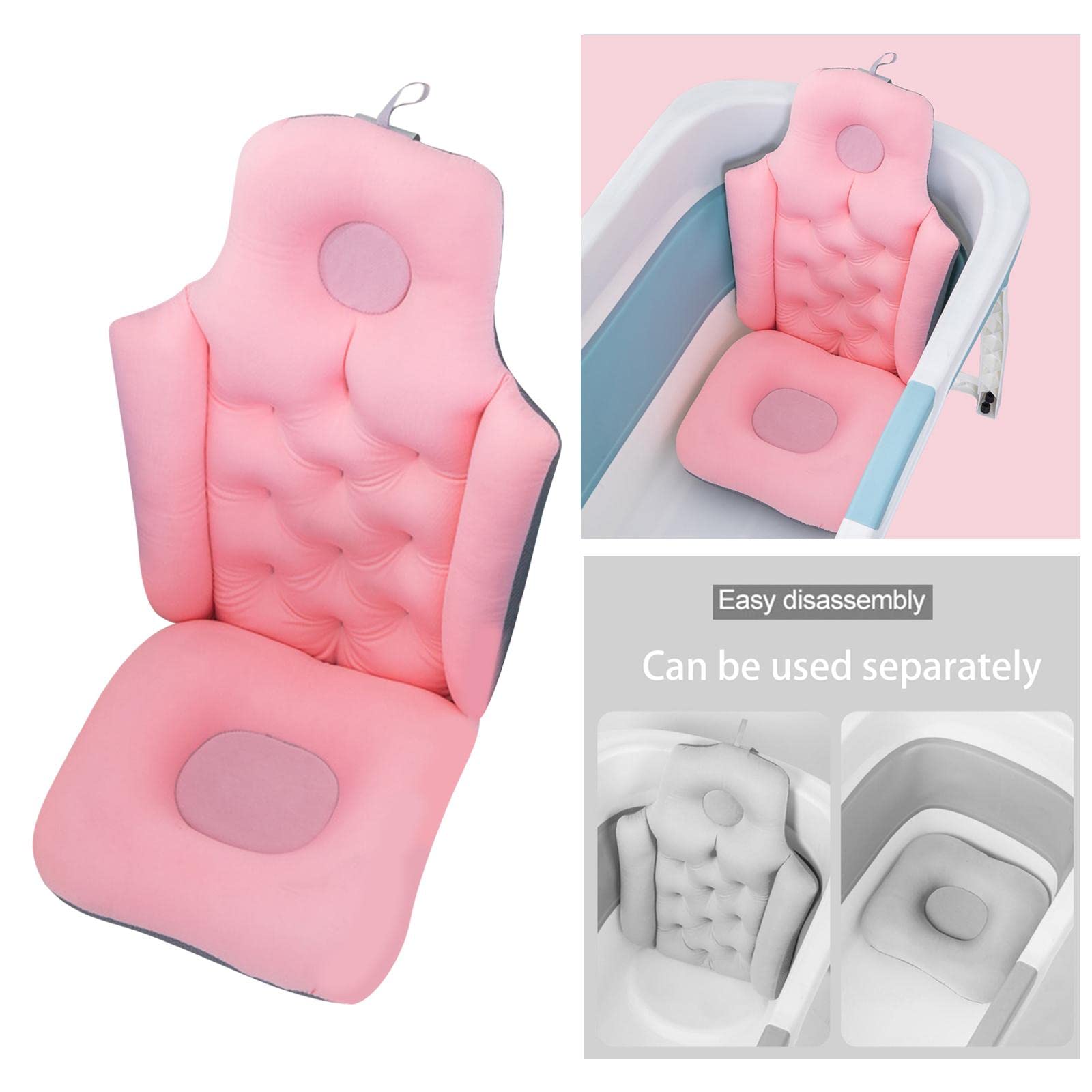 Badewannenkissen Ergonomisches Badepolster Spa Rückenkissen Kopfstütze Wasserdicht Atmungsaktive Mesh Oberfläche für Senioren Wellnessbereich