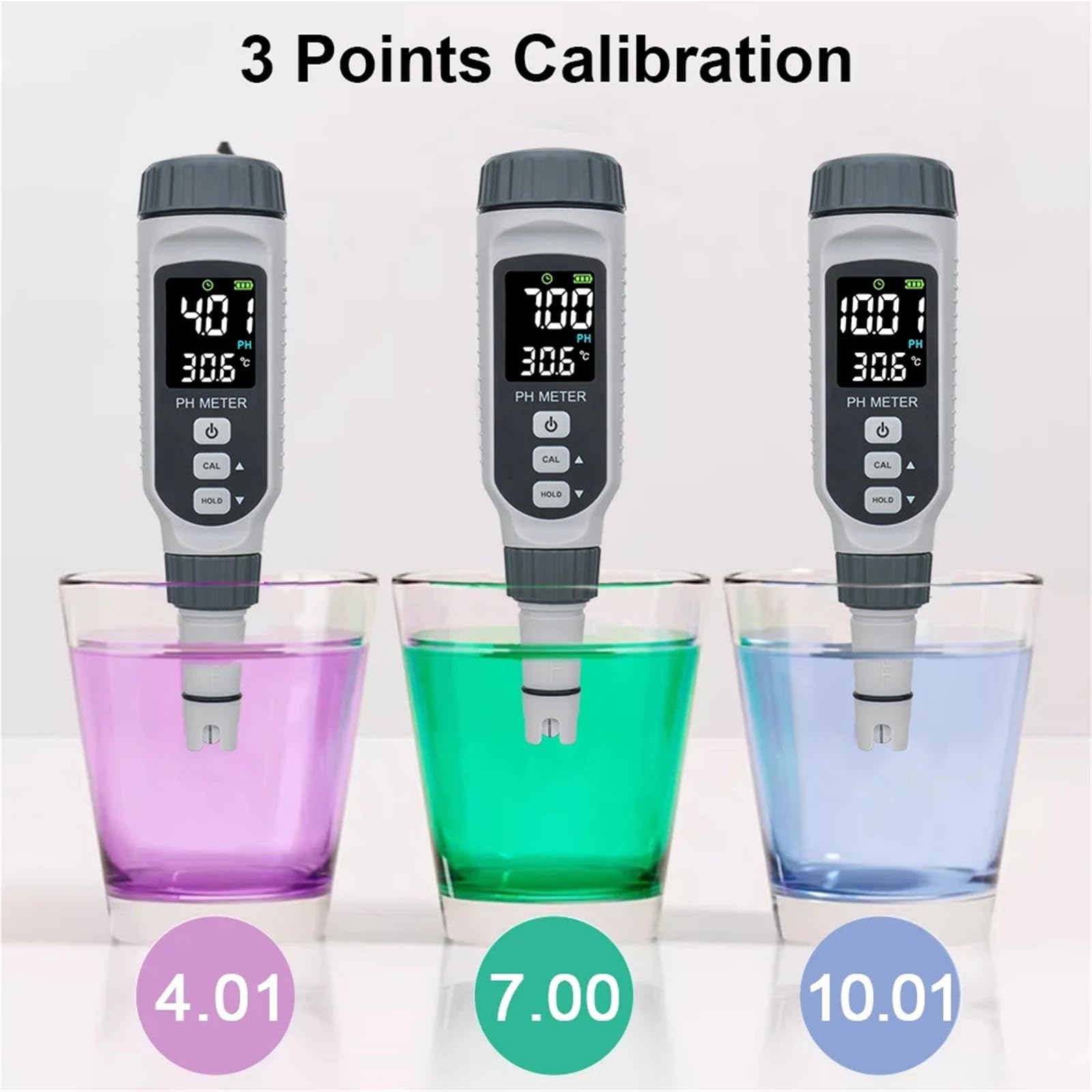 Misuratore di PH Professionale a Penna Misuratore di qualità Acqua Tester di PH Digitale Acidimetro Misuratore di acidità Batteria Ricaricabile Acidomet
