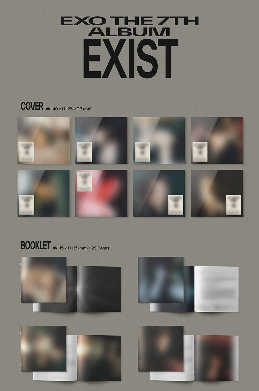 EXO - Vol.7 EXIST Digipack ver. CD+Folded Poster (Random ver. (No Poster))