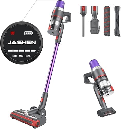 JASHEN Aspirateur Balai sans Fil V16, 25.2V, 4 en 1