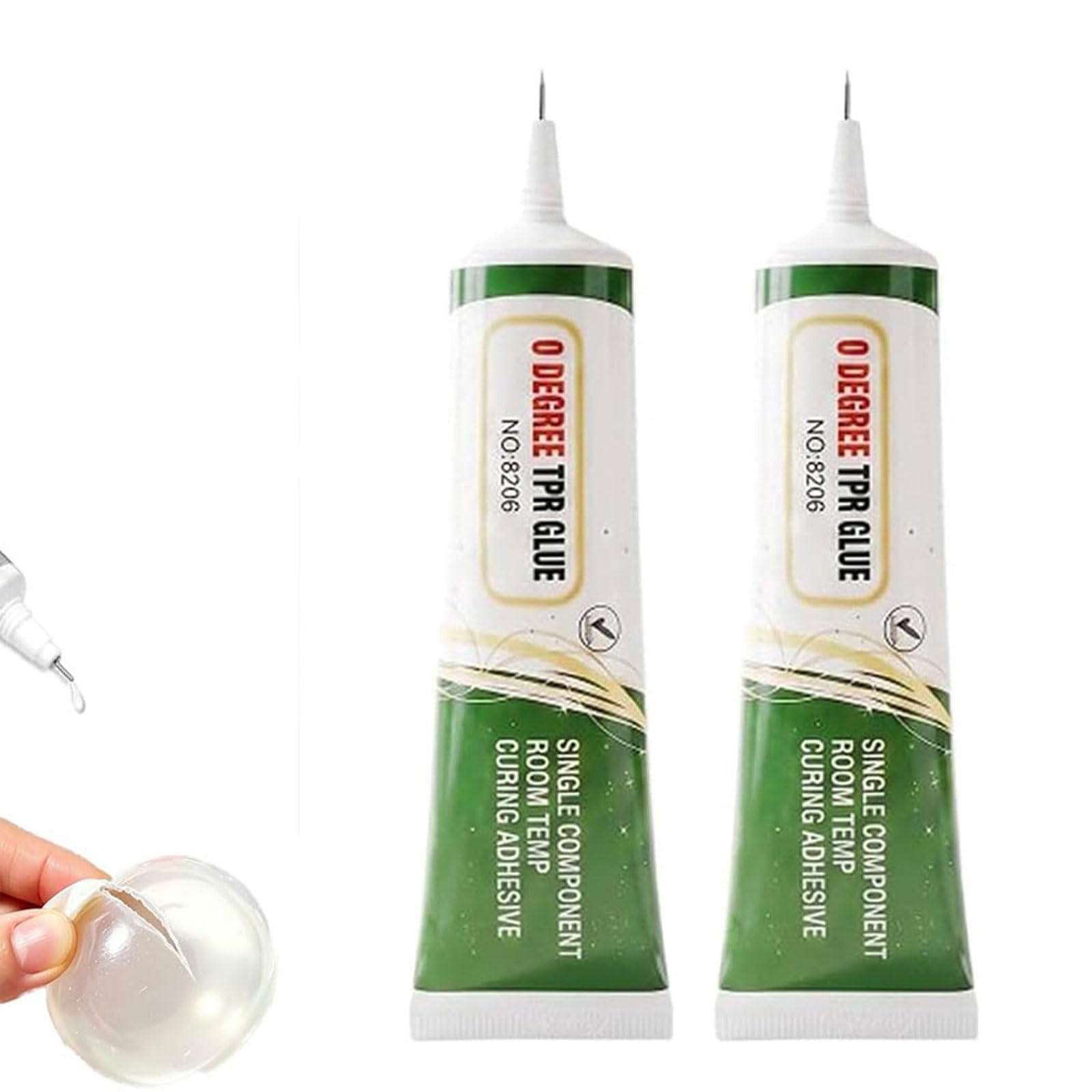 2PCS Squishy Glue, Clear Silicone Glue for Squishy, Flexible Waterproof Adhesive with Precision Tips for Silicone Rubber, TPU, TPR, TPE Toys & Crafts