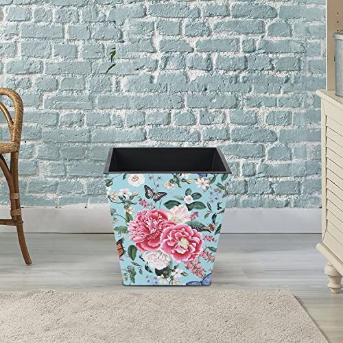 Reinvention Factory Wooden Dustbin for Dry Waste | Compact MDF Open Bin | Decorative Design Trash Can for Home, Office, Kitchen, Bathroom - Made in India (21.6 x 21.6 x 21.6cms) Fairy Garden