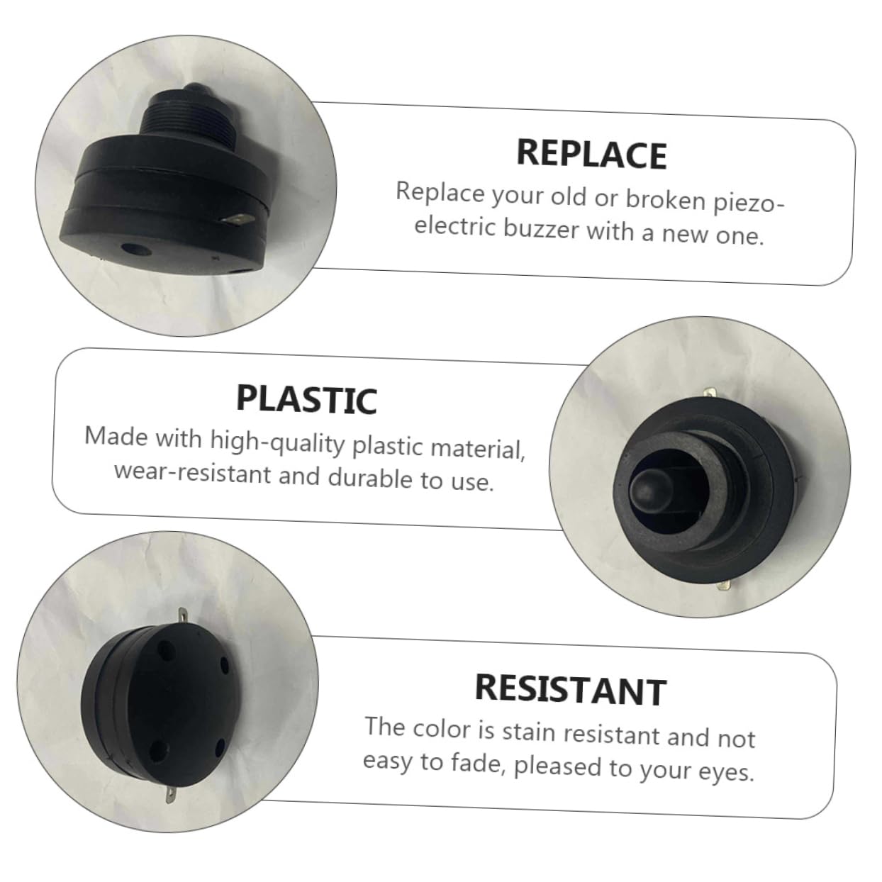 Alipis 6PCS Car Tweeter Speakers Piezoelectric Horns for Automotive Audio Systems Durable High Performance Car Supplies Easy to Install Loud Sound