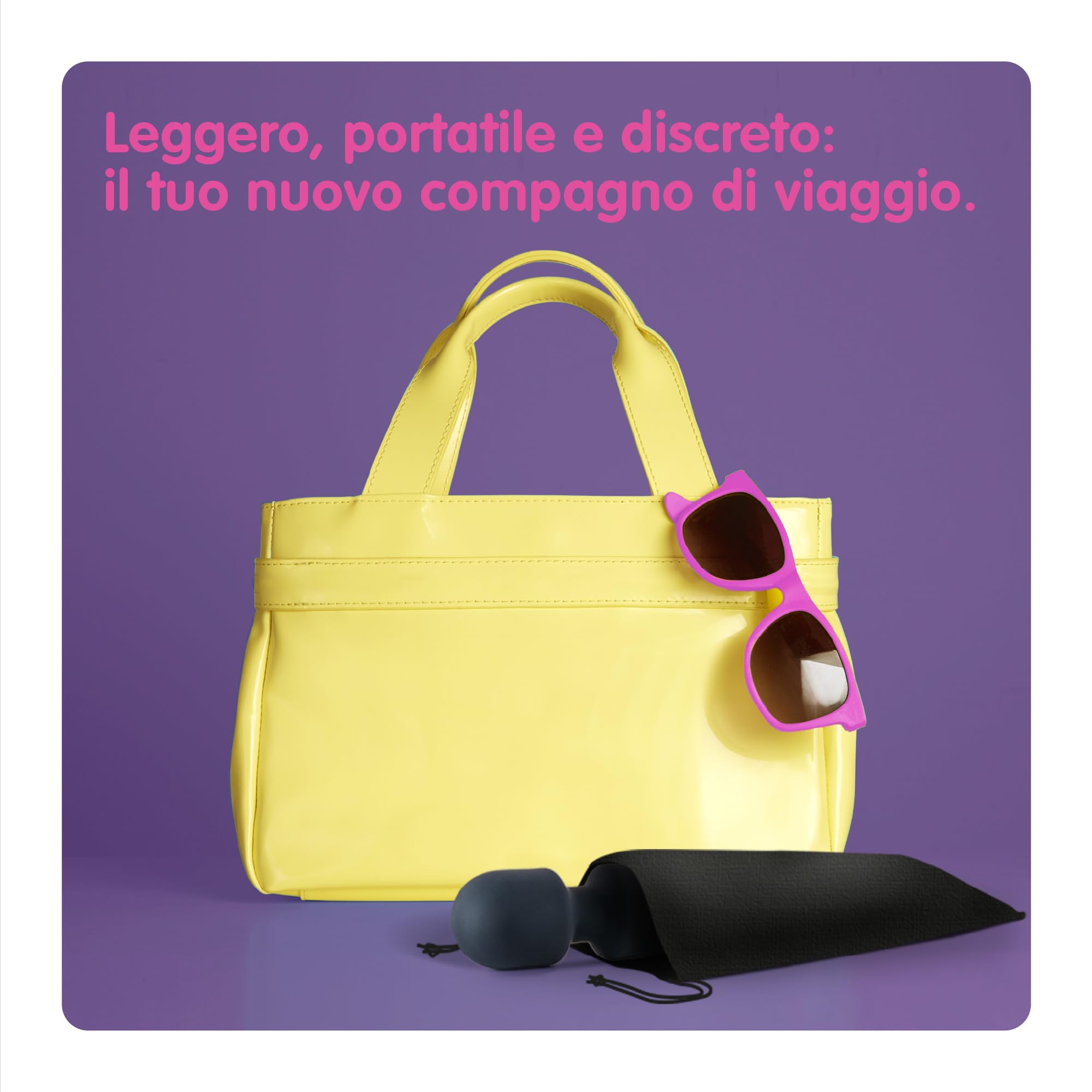 Oliver James Massaggiante Personale Elettrica, 20 modalità di vibrazione 8 velocità per Massaggi Rilassanti e per Alleviare la Tensione Muscolare, borsa da viaggio (Edizione limitata: Memoria Nero)