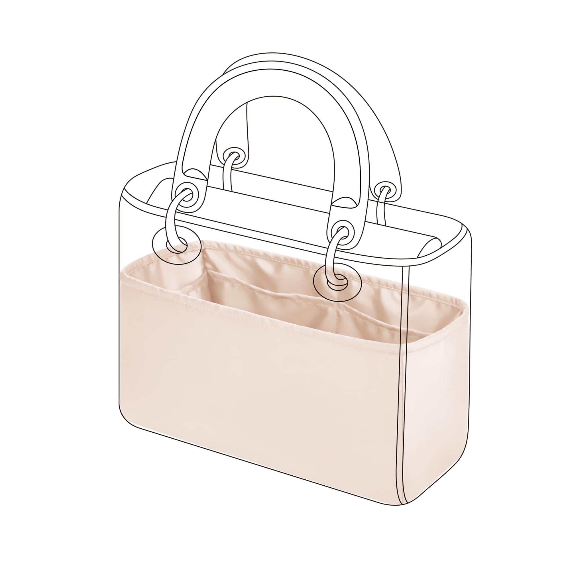 Amazon.com: DGAZ Silk Purse Organizer Insert For Lady-Dior Micro