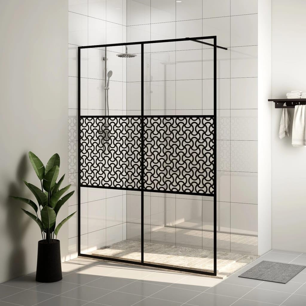 Nowoczesna ścianka prysznicowa do łazienki z bezpiecznego szkła ESG przegroda prysznicowa 5 mm i regulowana rama aluminiowa do kabiny prysznicowej z przezroczystego szkła 140 x 195 cm