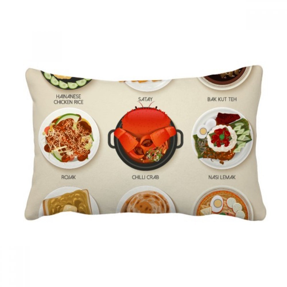 Coussin lombaire pour soulager le dos sur le canapé avec motif traditionnel de Singapour