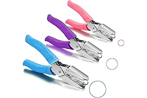 3-Piece Vivid Handheld Circle Hole Punchers
