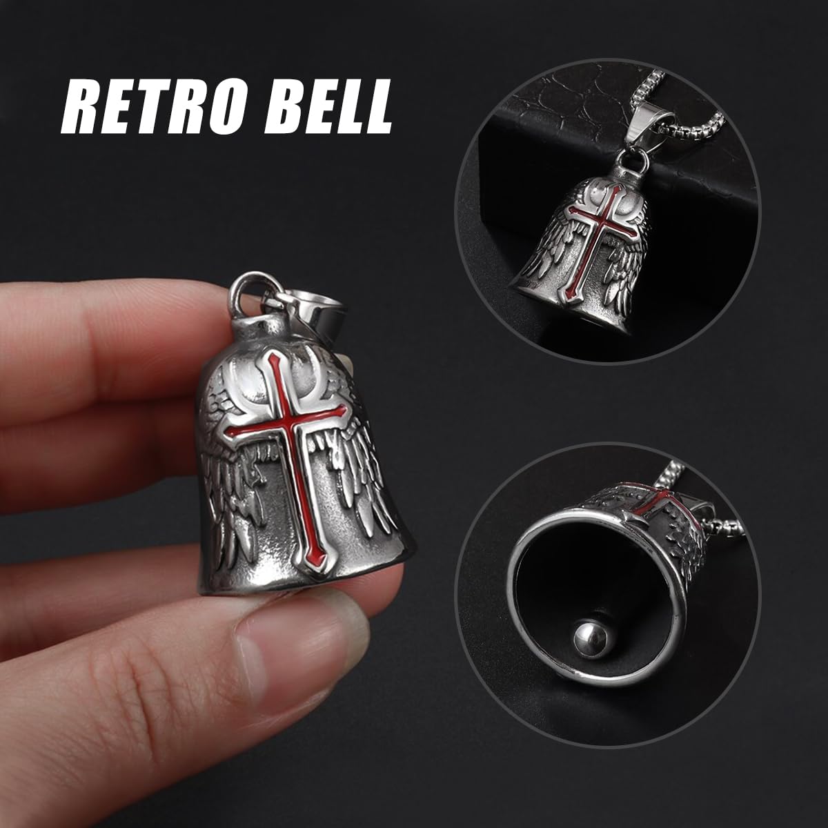 Produktbild von CUSTOMprivé Motorradglocke Glücksbringer Motorradfahrer Biker, Schlüsselanhänger Guardian Bell