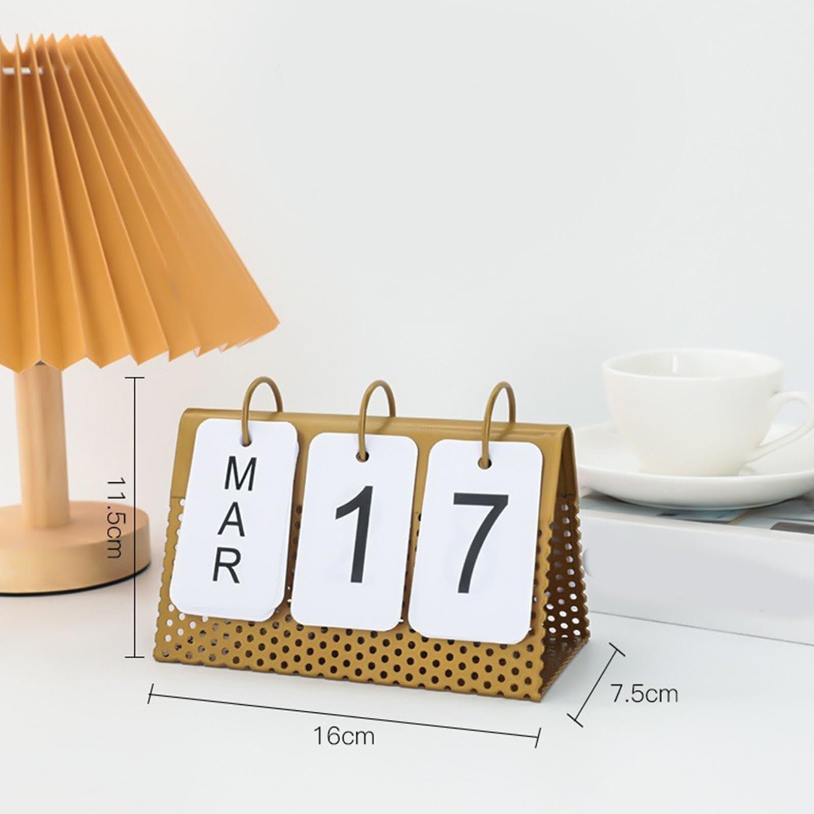 Tischkalender mit Fester Anzeige von Tag und Monat, permanent, für Schreibtisch, Büro oder Kabine